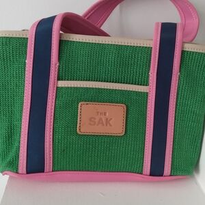 NEW 🆕 The SAK 70' purse Green, Pink and Navy Blue